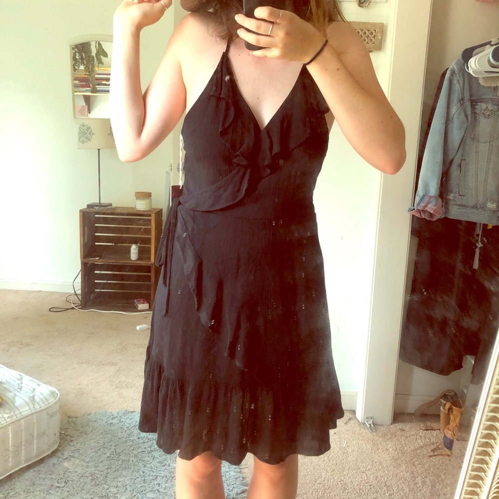 Black wrap dress